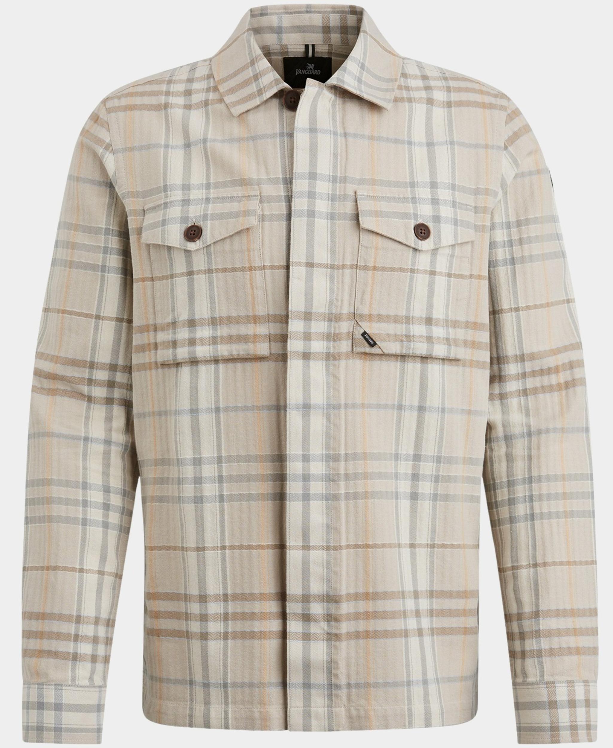 Vanguard Casual hemd lange mouw Grijs Long Sleeve Shirt Woven Check VSI2403227/8265