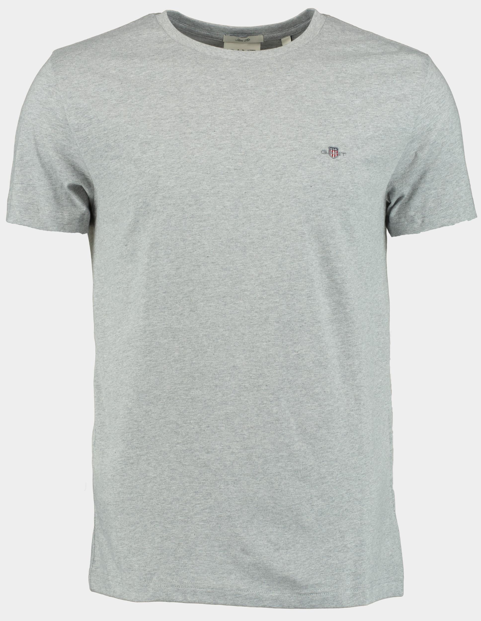 Gant T-shirt korte mouw Grijs Slim Fit Shield T-shirt 2003185/93