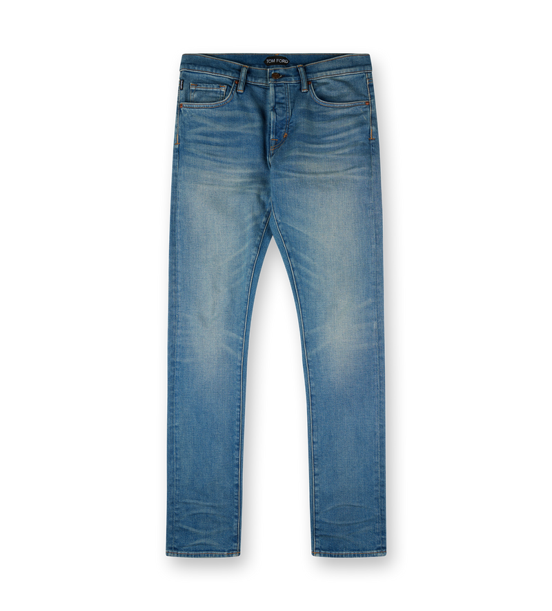 Distribution Slim Fit Denim Jeans Washed Blue - 36