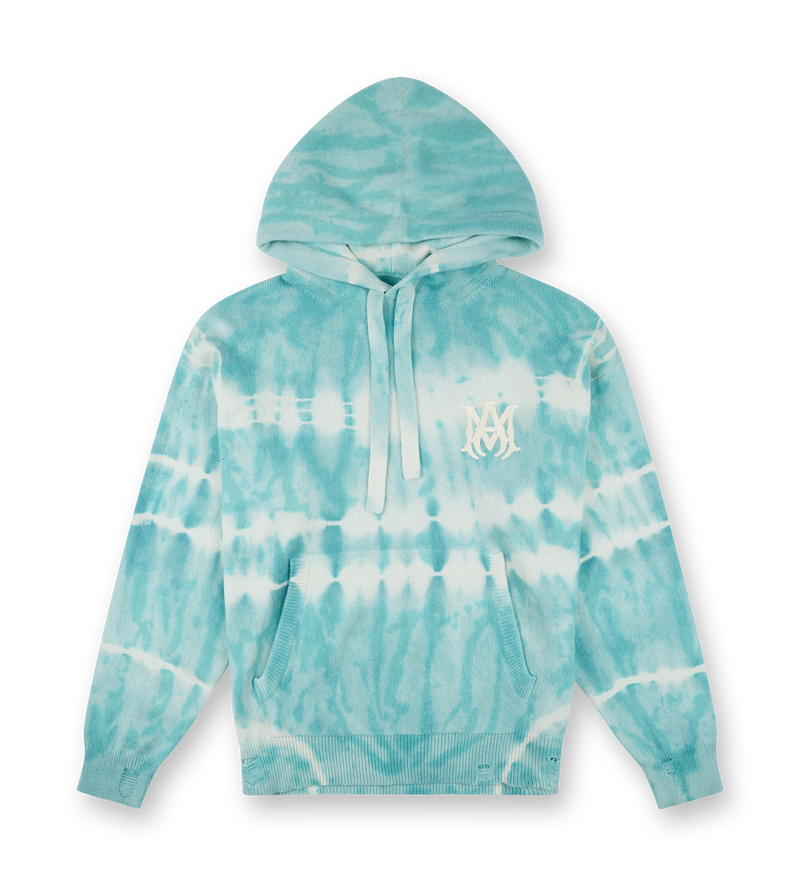 Sea Blue Tie Dye Hoodie - M