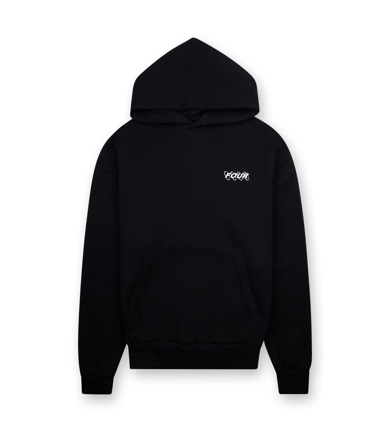 Circles Logo Hoodie Black - L