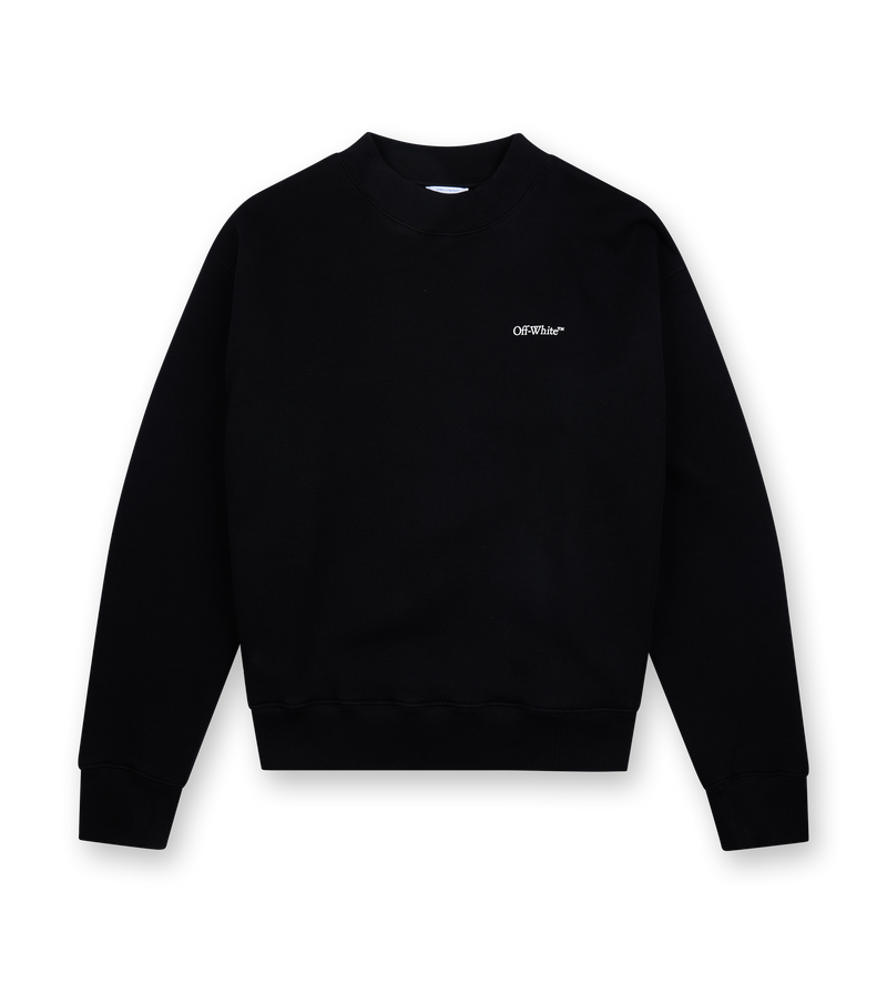 Cotton Crewneck Sweatshirt Black - XL