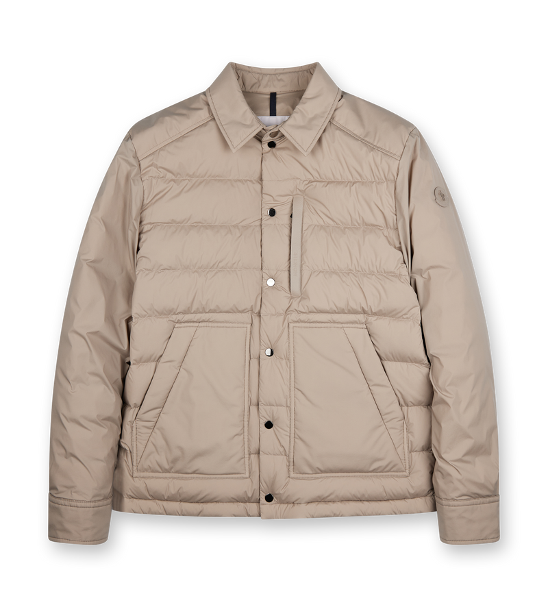 Padded Shirt Jacket Beige - 3