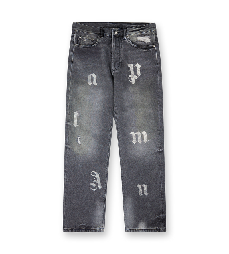 Logo Letters Jeans Black - 31