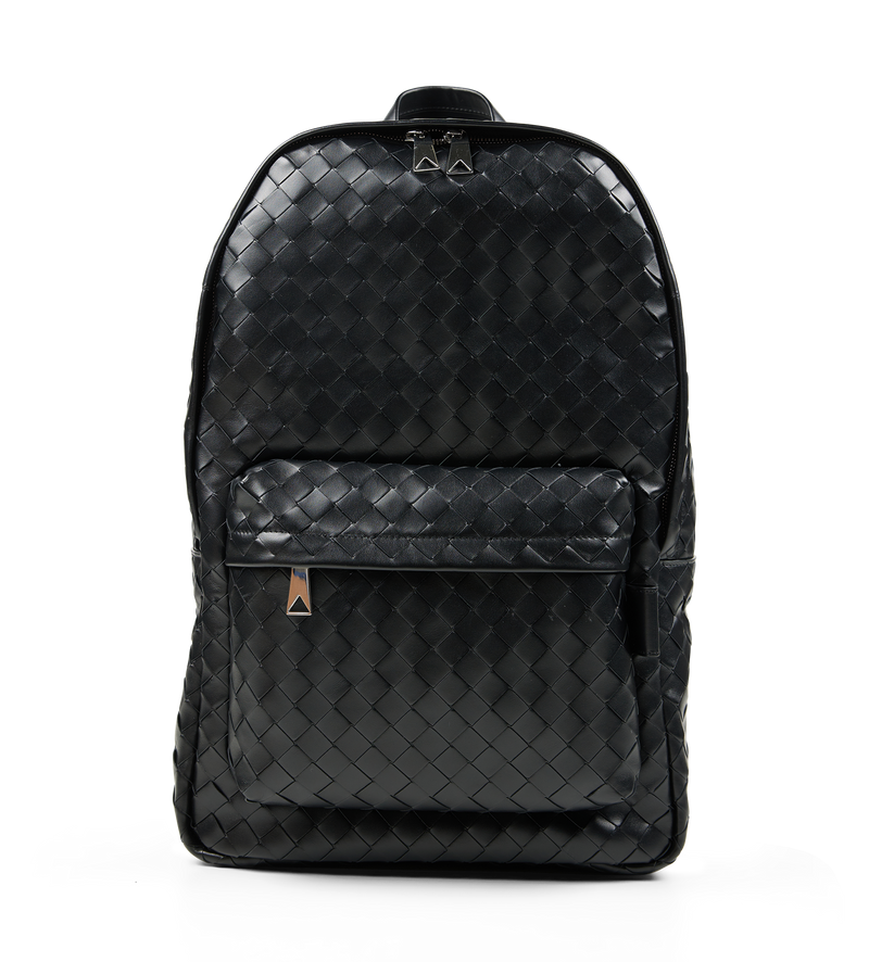 Medium Intrecciato Backpack Black Silver - O/S