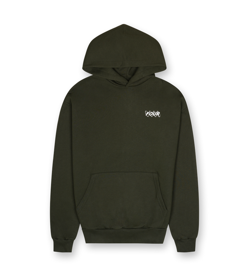 Circles Logo Hoodie Army Green - S