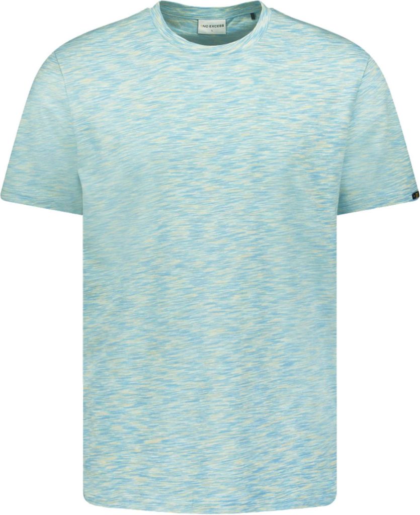 No Excess T-shirt korte mouw ronde hals multi coloured aqua