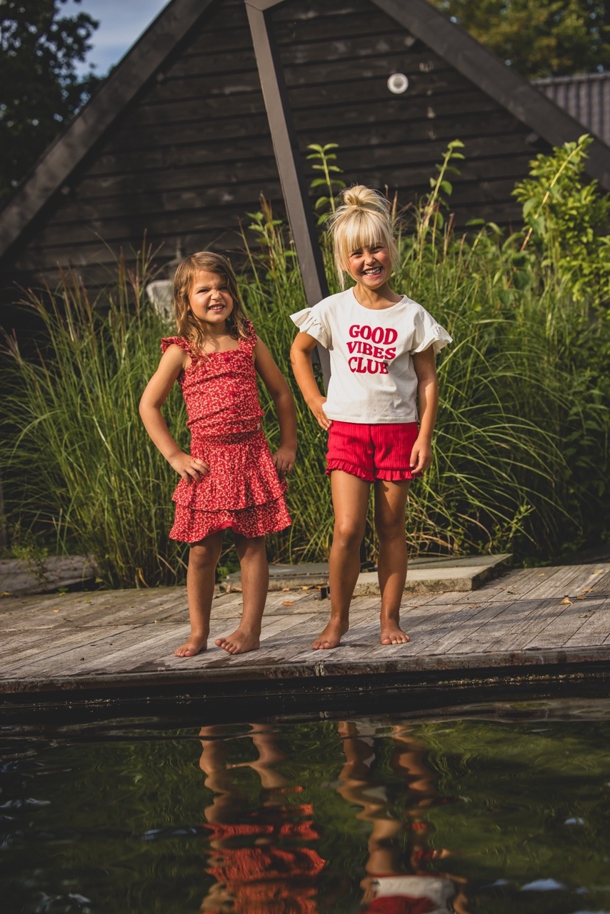 Looxs Revolution Katoenen sweat short voor meisjes in de kleur