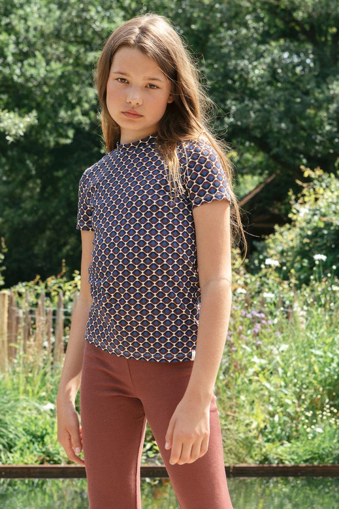 Looxs Revolution Fancy jersey top retro print voor meisjes in de kleur