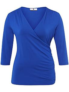 Shirt V-hals en 3/4-mouwen Van Anna Aura blauw