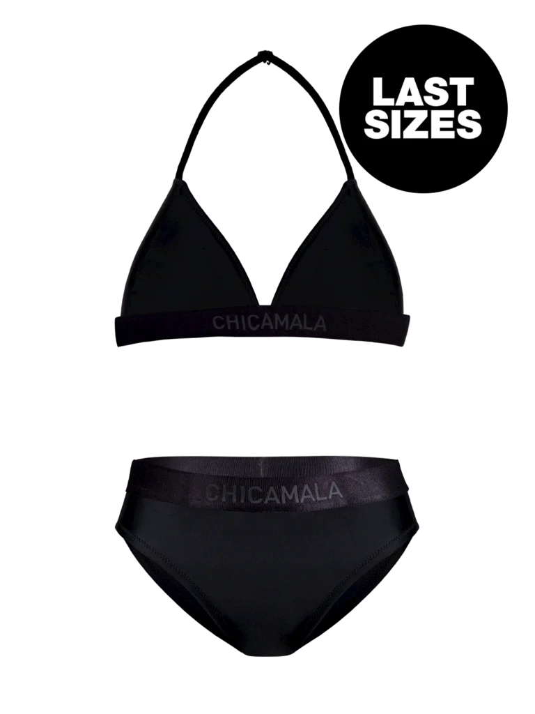 Muchachomalo Meisjes triangle top bikini effen