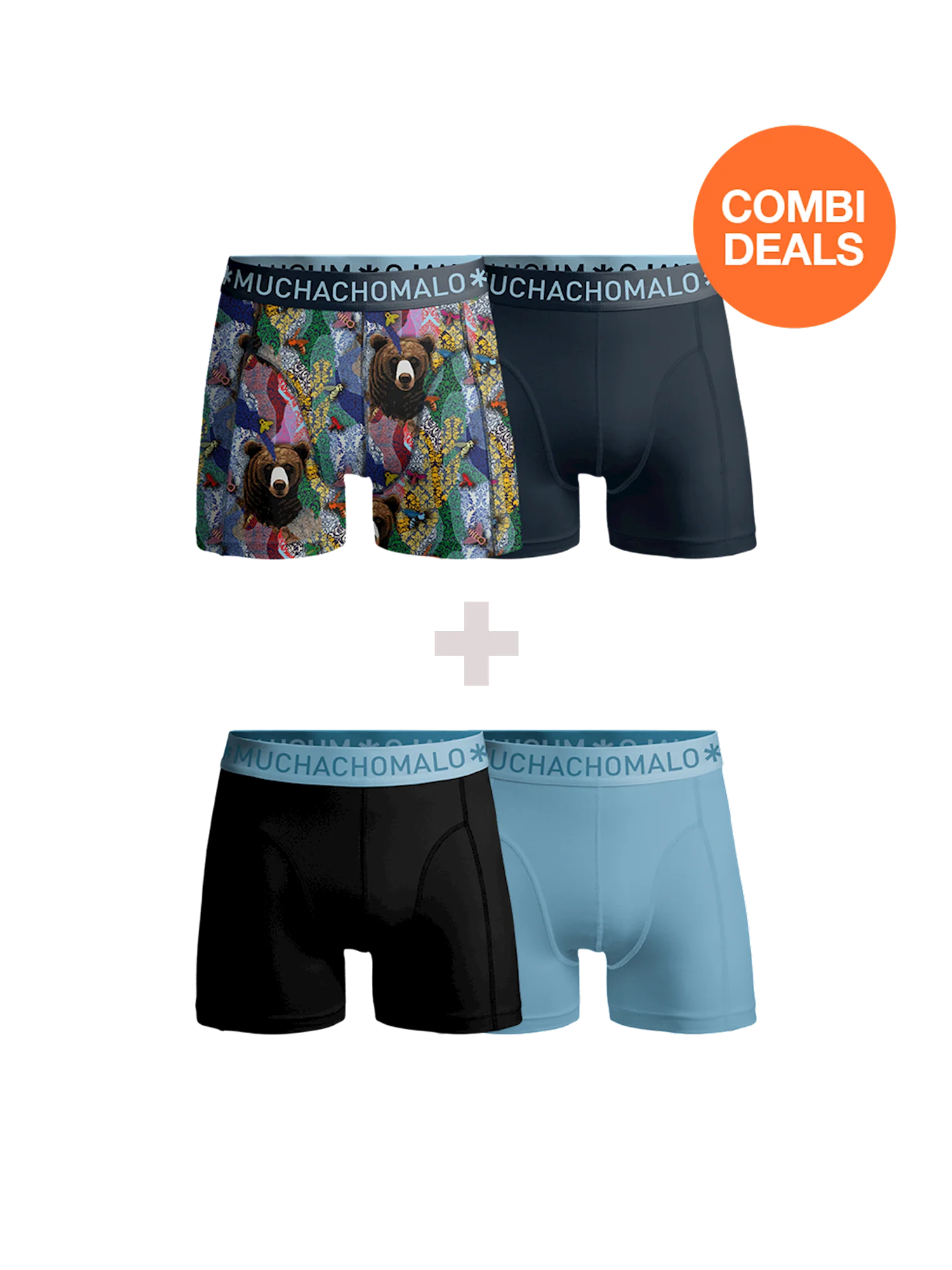 Muchachomalo Heren 2+2-pack boxershorts print