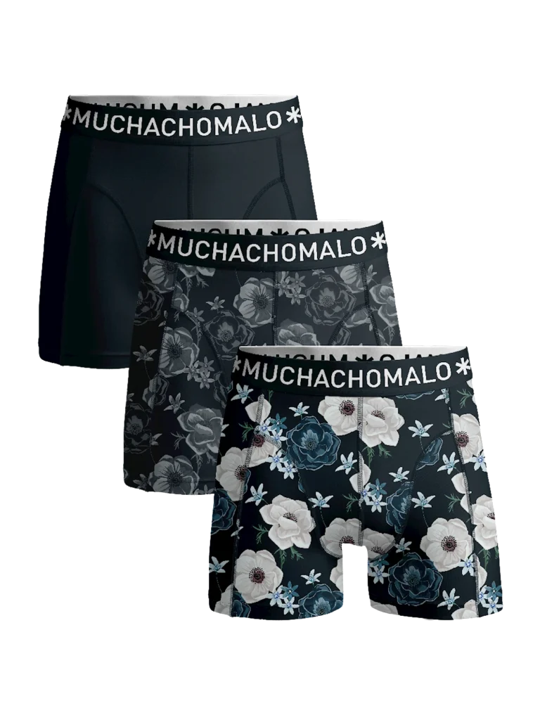 Muchachomalo Jongens 3-pack boxershorts print/effen