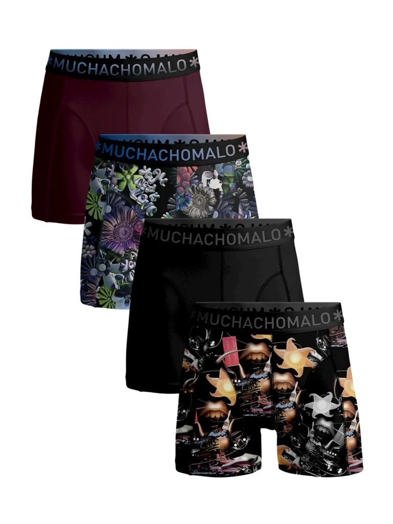 Muchachomalo Heren 4-pack boxershorts rolling stones beatles