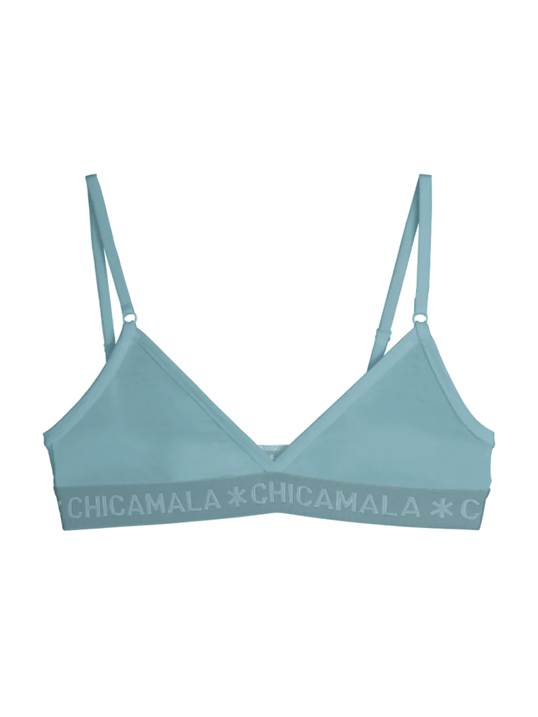 Muchachomalo Meisjes 1-pack triangle top effen mermaid