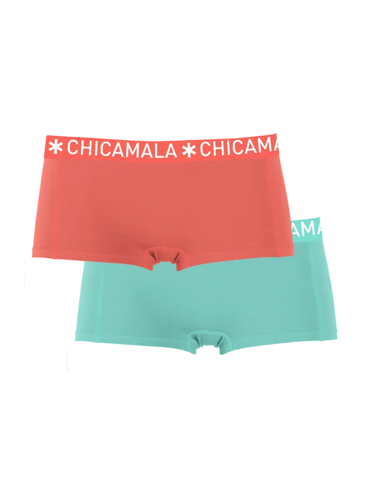 Muchachomalo Meisjes 2-pack boxer boxershorts effen