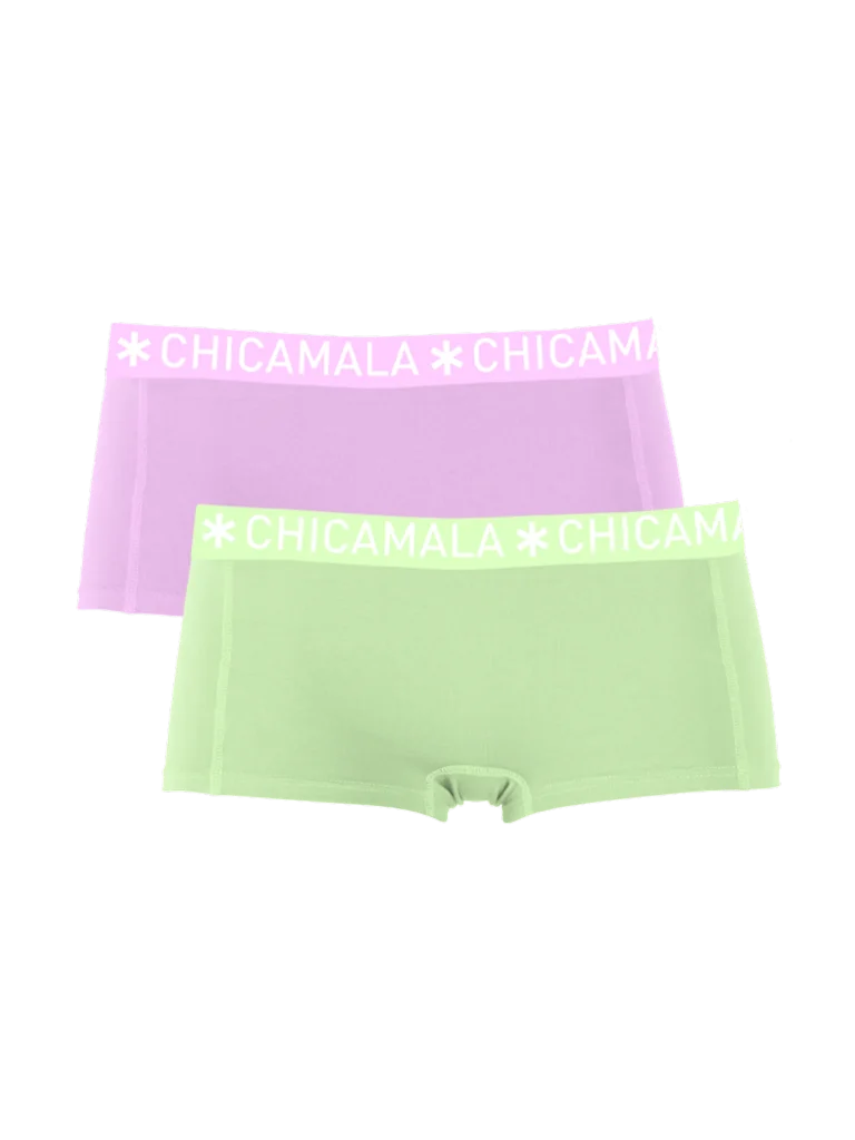 Muchachomalo Meisjes 2-pack boxershorts effen