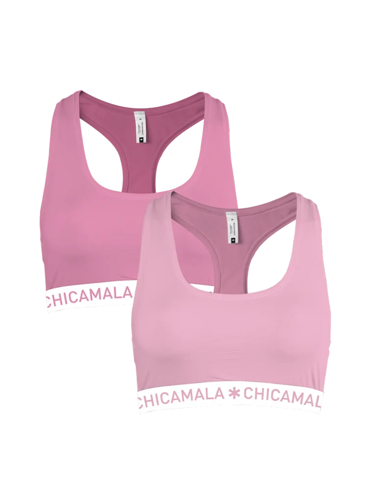 Muchachomalo Dames 2-pack racerback effen