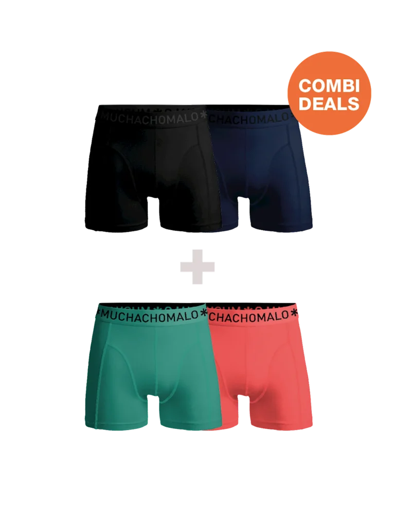 Muchachomalo Heren 2+2-pack boxershorts effen