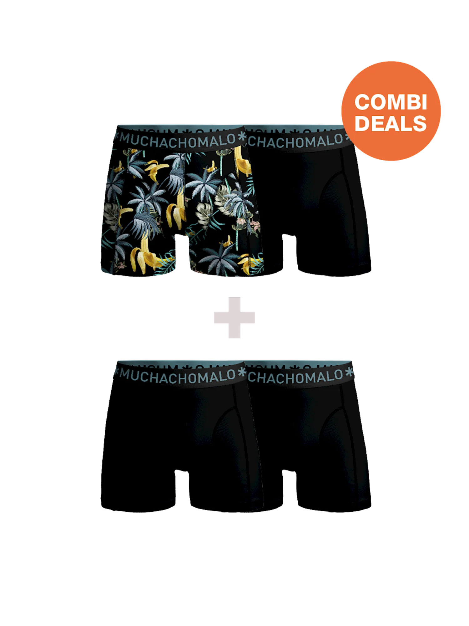 Muchachomalo Heren 2+2-pack boxershorts print