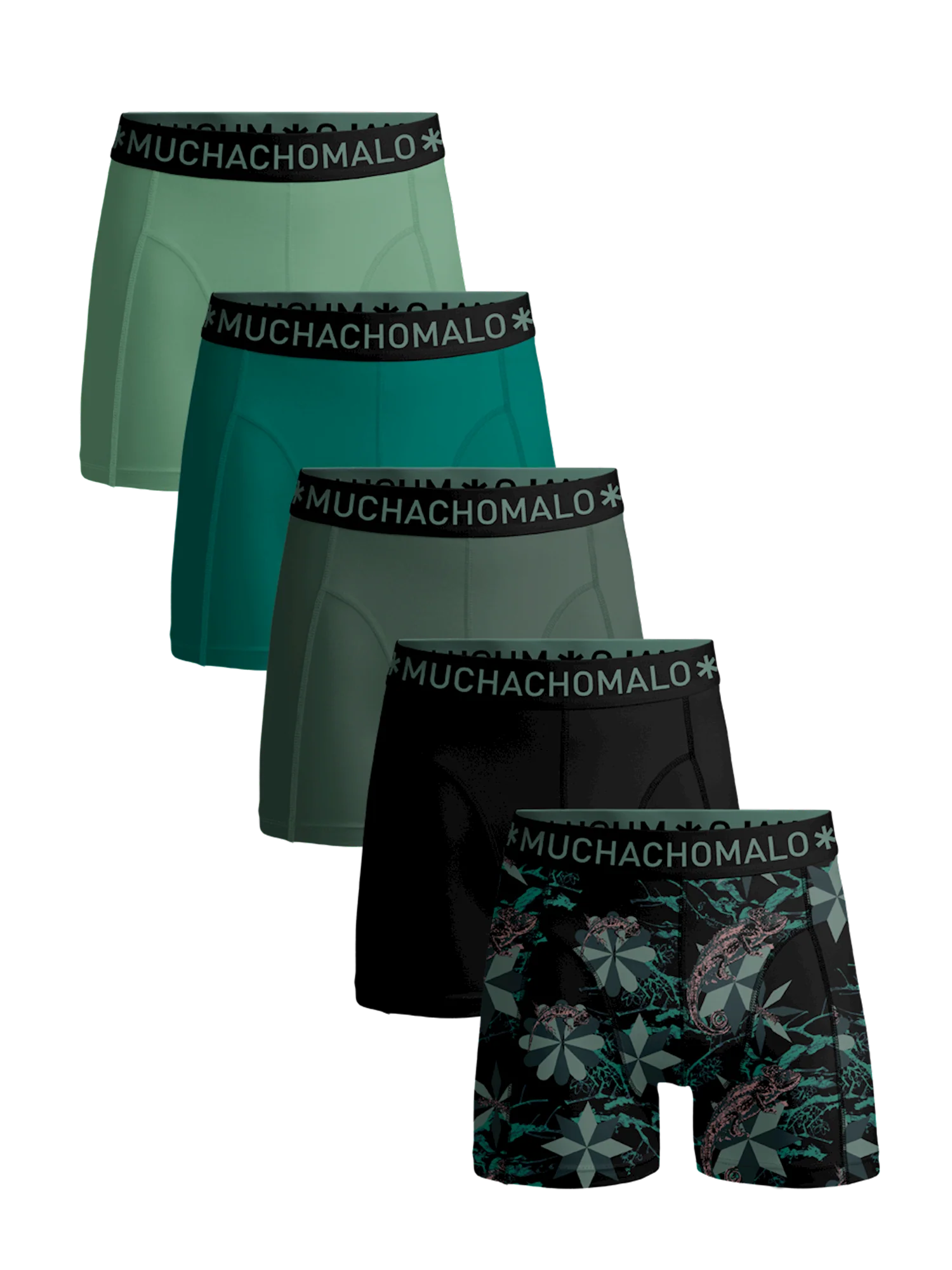 Muchachomalo Heren 5-pack boxershorts print/effen