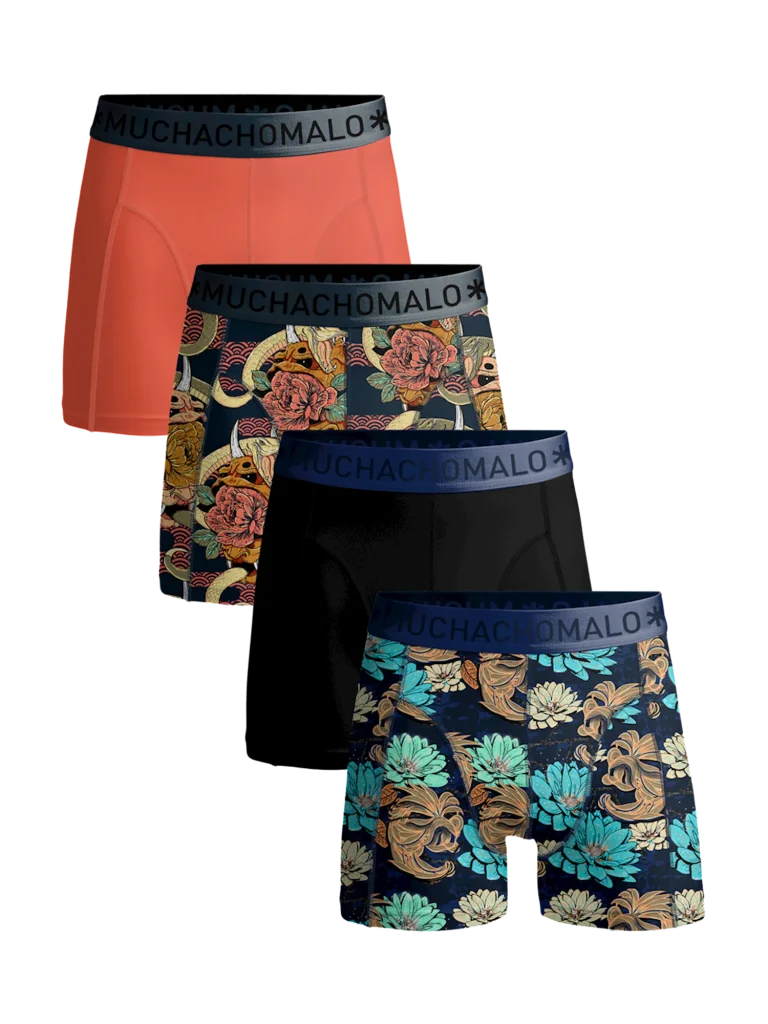 Muchachomalo Heren 4-pack boxershorts leafs lick it