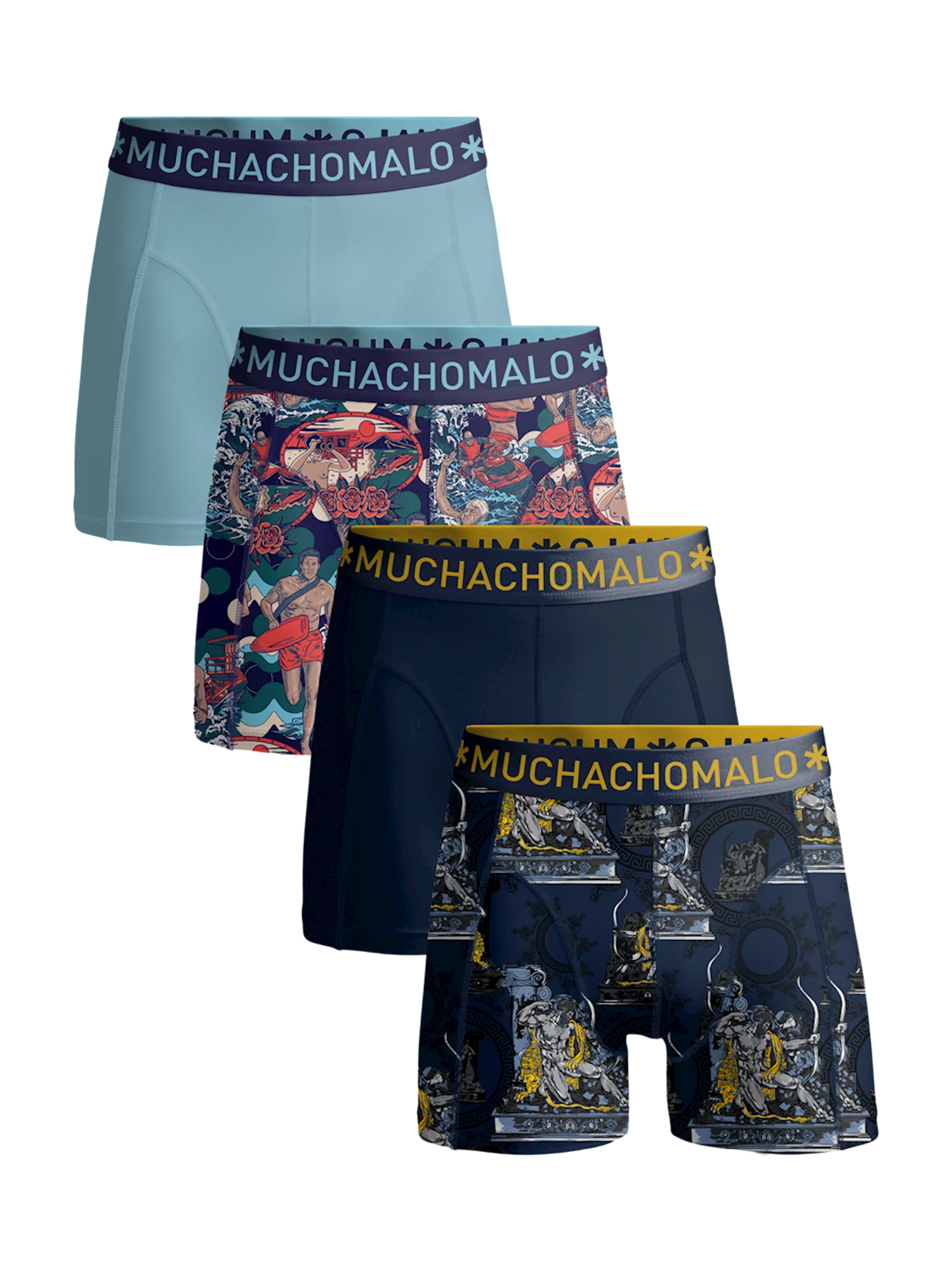 Muchachomalo Heren 4-pack boxershorts hercules baywatch