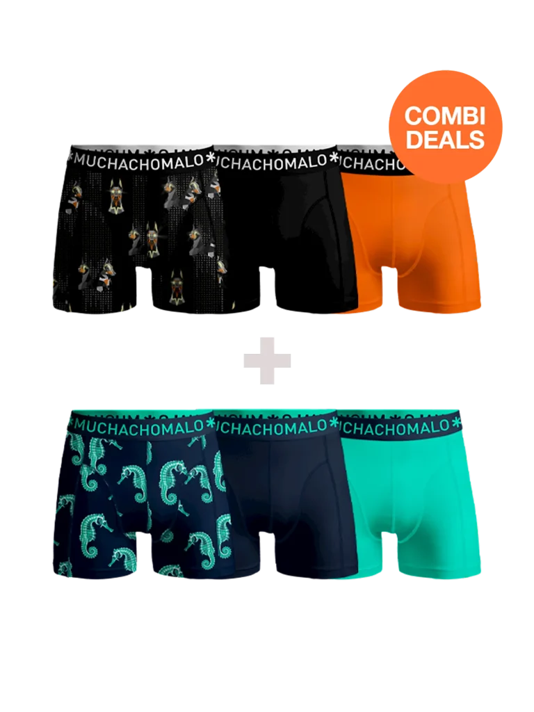 Muchachomalo Heren 3+3-pack boxershorts print