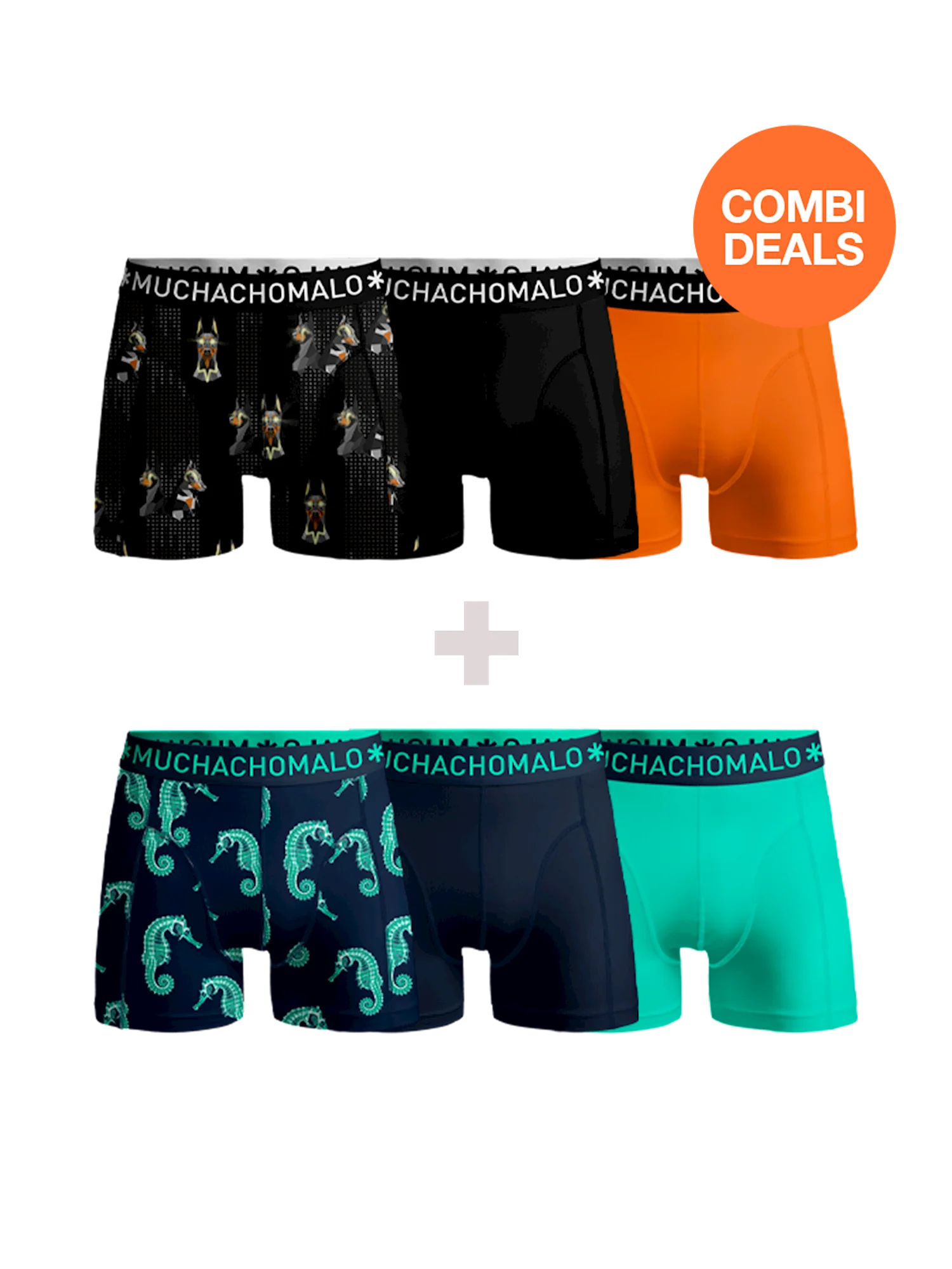 Muchachomalo Heren 3+3-pack boxershorts print