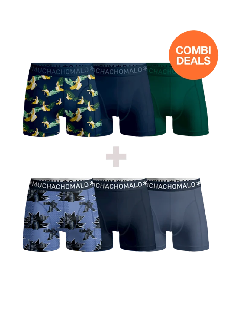 Muchachomalo Heren 3+3-pack boxershorts print