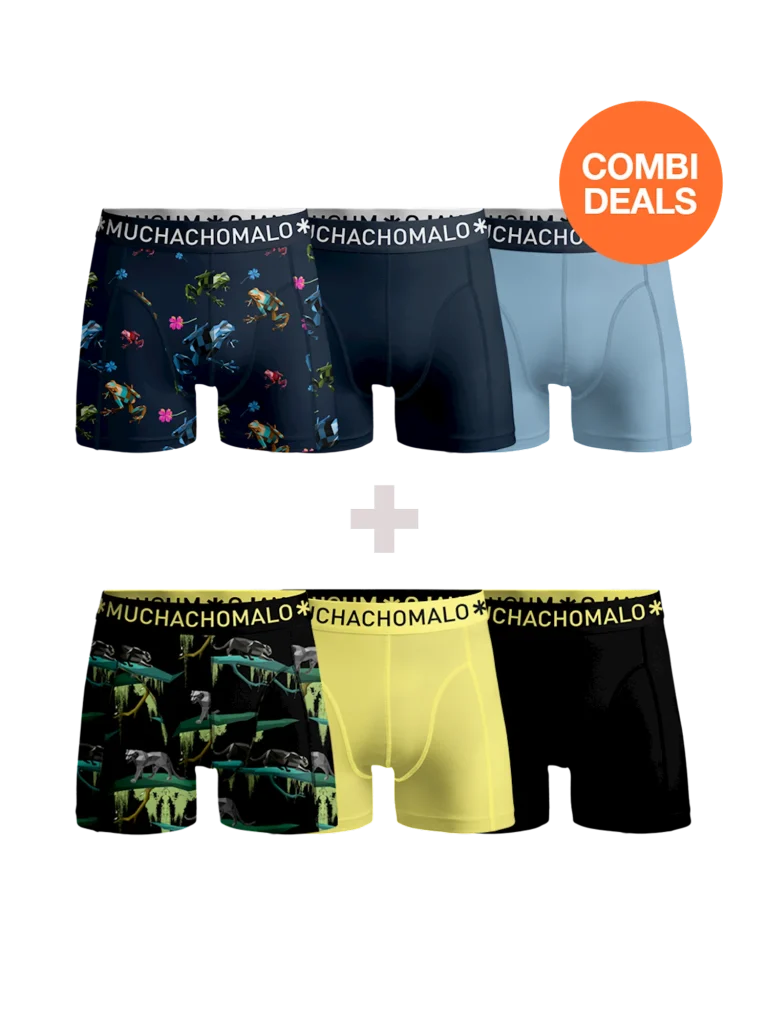 Muchachomalo Heren 3+3-pack boxershorts print