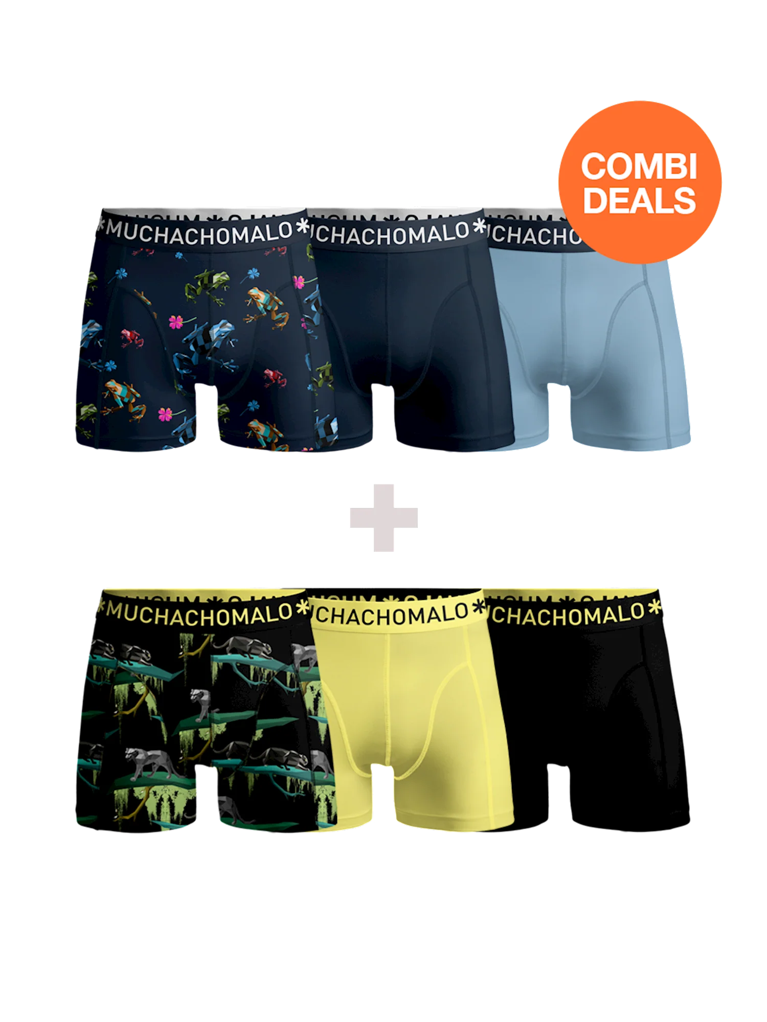 Muchachomalo Heren 3+3-pack boxershorts print