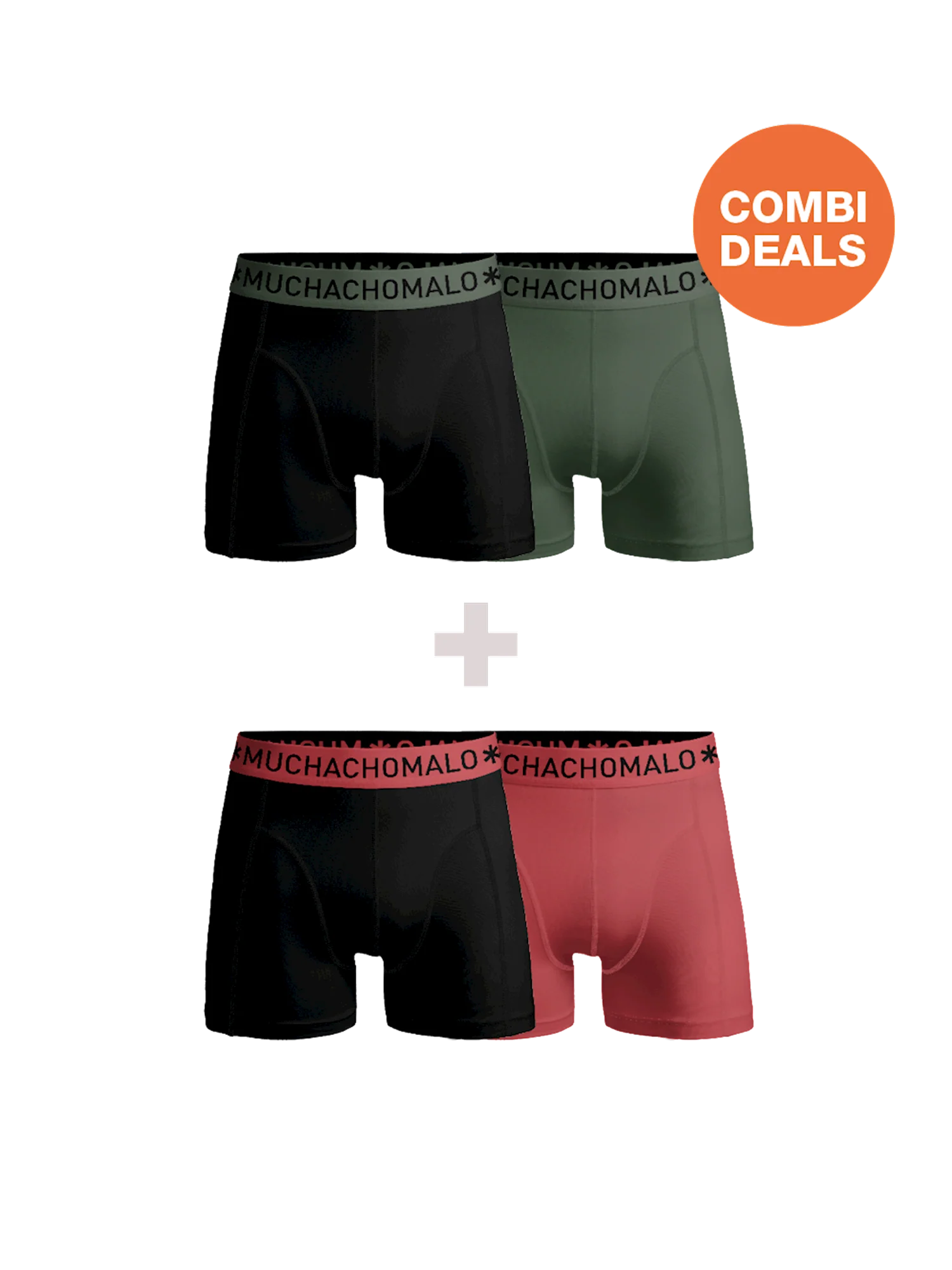 Muchachomalo Heren 2+2-pack boxershorts print