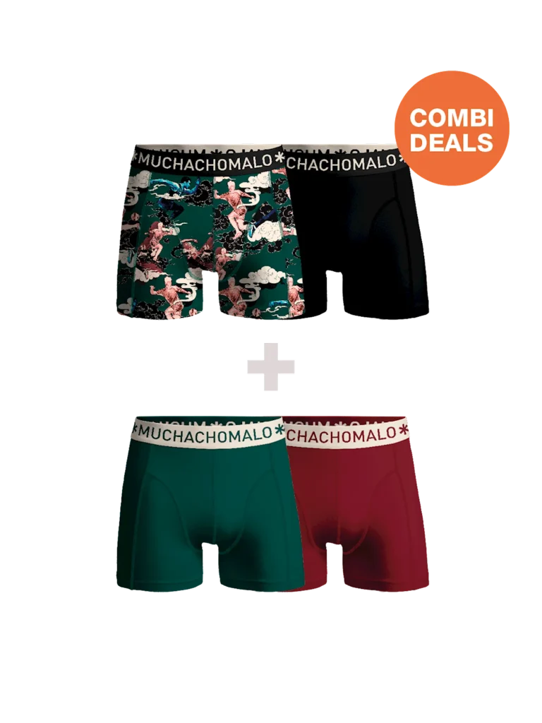 Muchachomalo Heren 2+2-pack boxershorts print