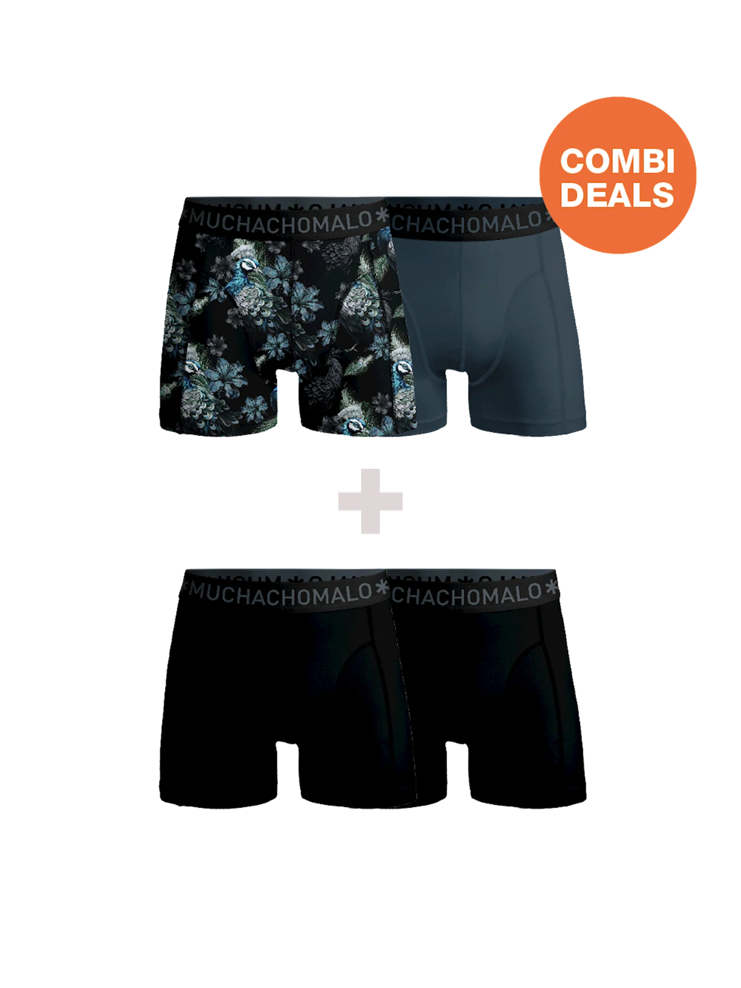 Muchachomalo Heren 2+2-pack boxershorts print