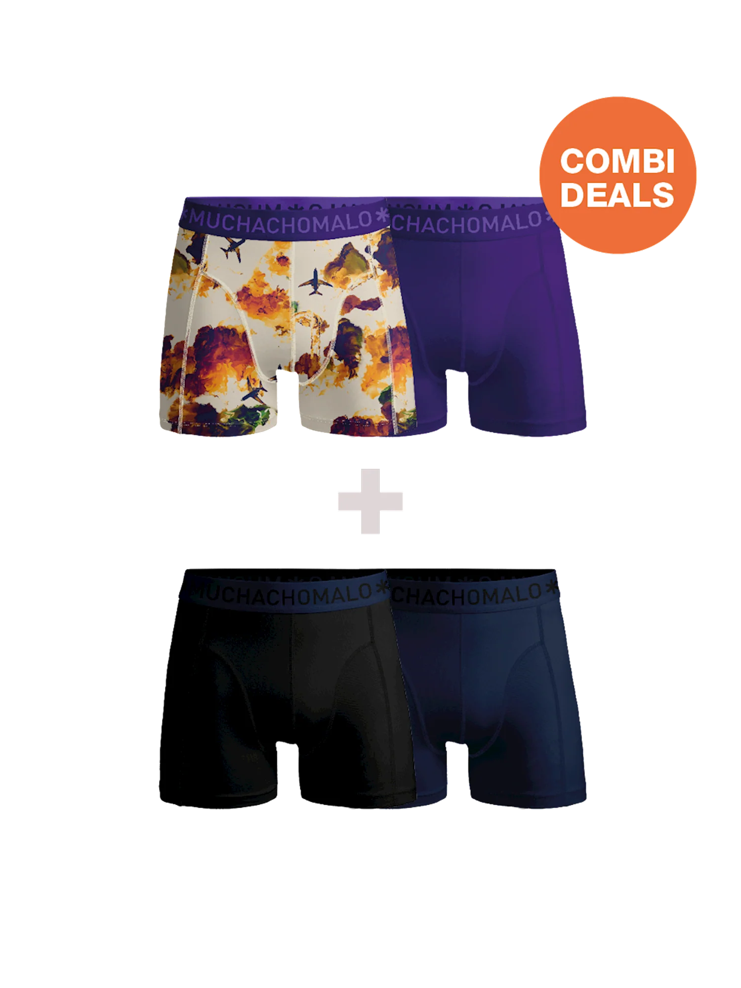 Muchachomalo Heren 2+2-pack boxershorts print