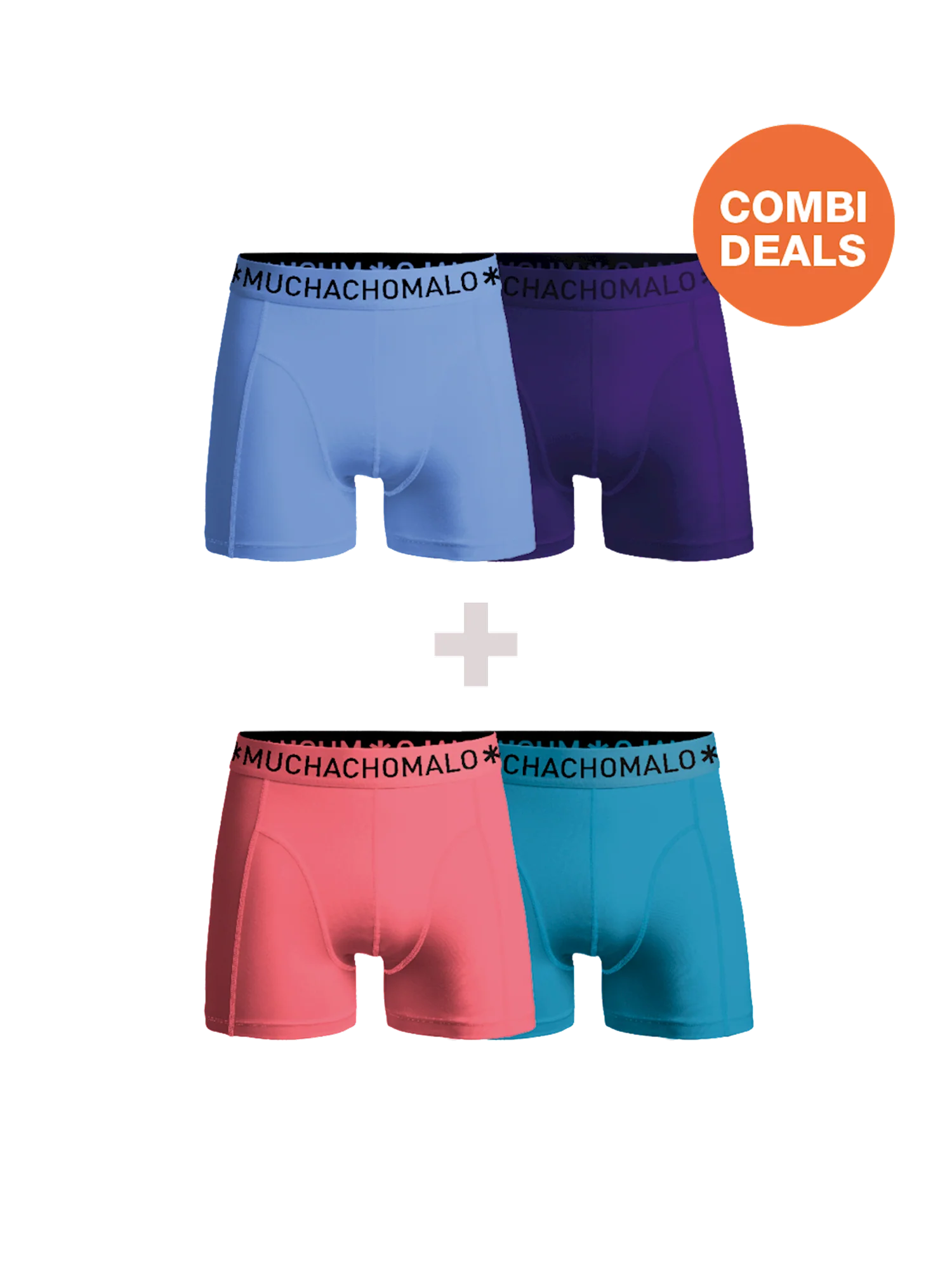 Muchachomalo Heren 2+2-pack boxershorts print