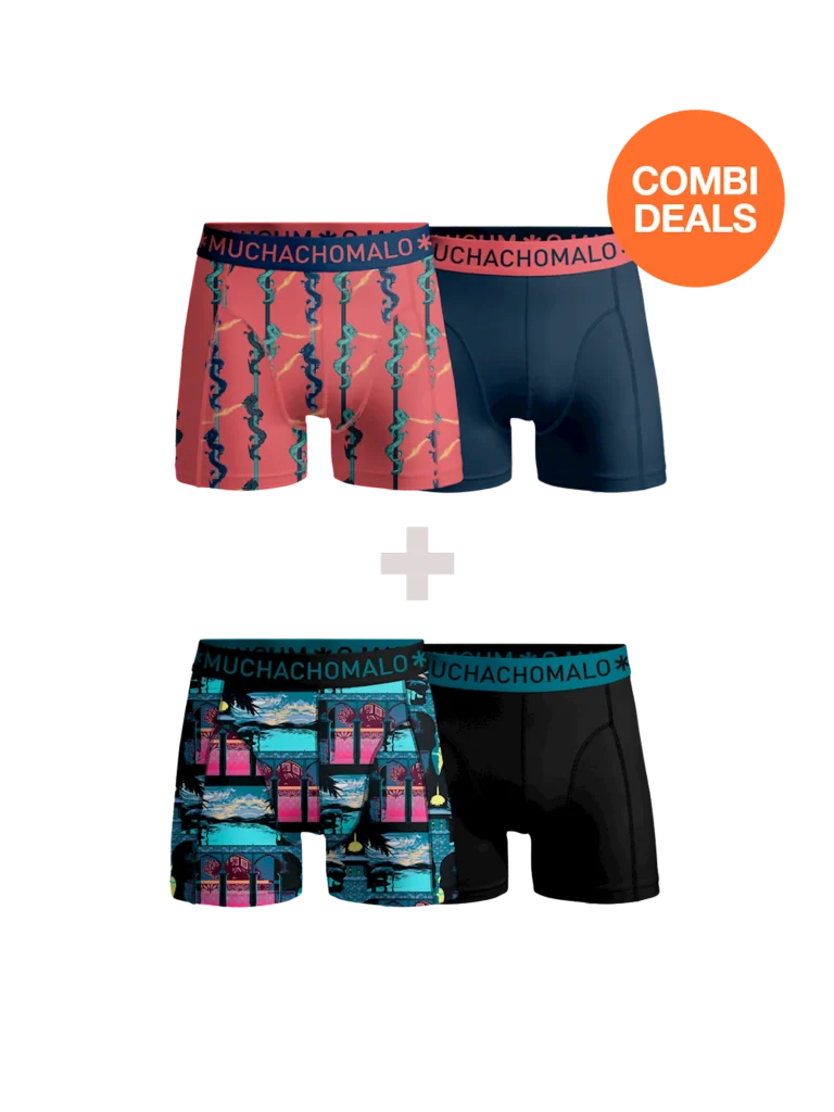 Muchachomalo Heren 2+2-pack boxershorts print