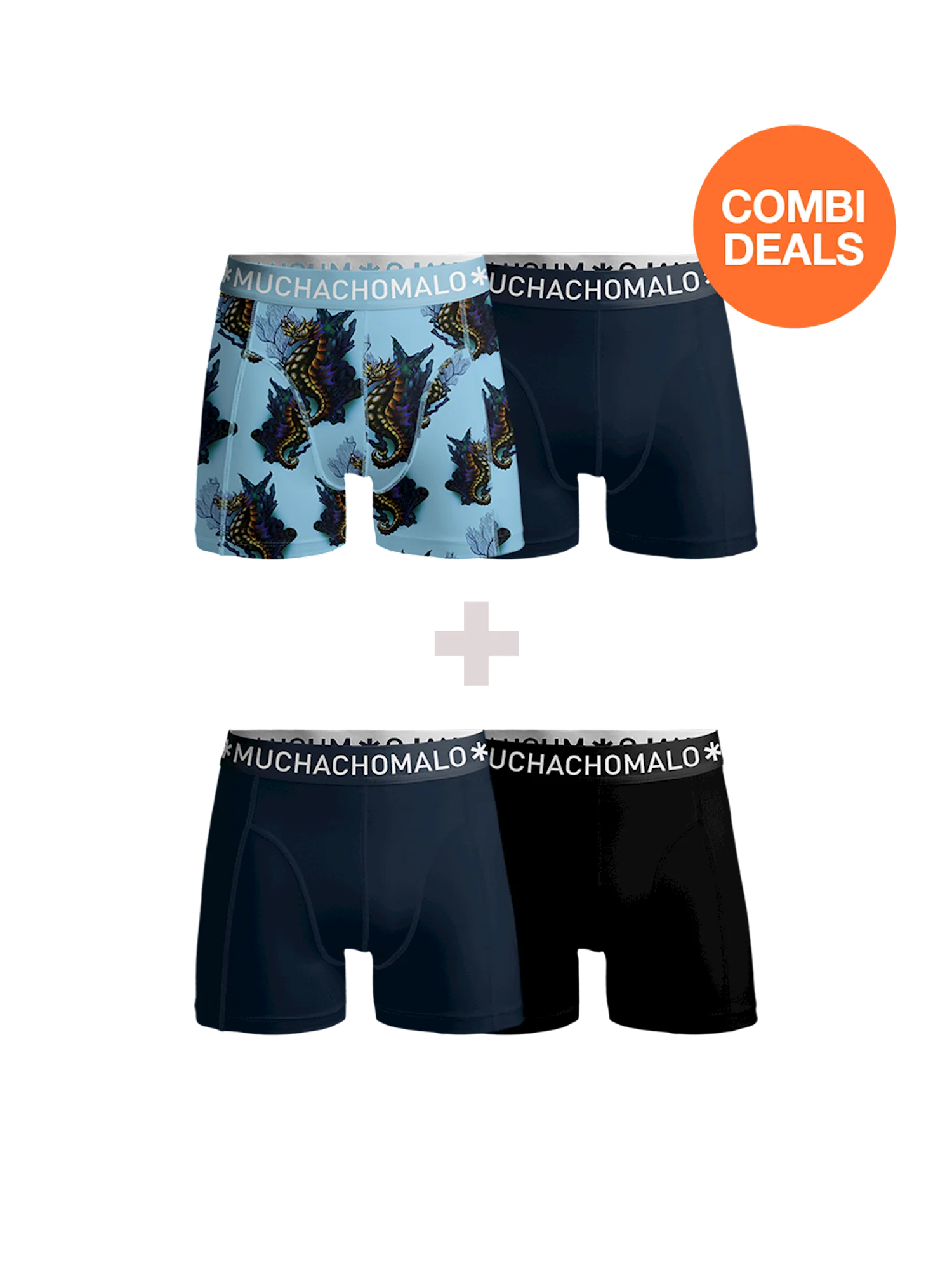 Muchachomalo Heren 2+2-pack boxershorts print