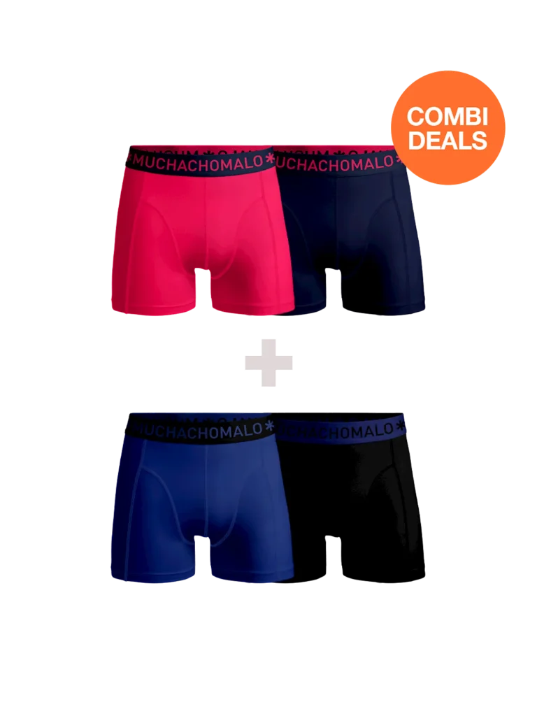 Muchachomalo Heren 2+2-pack boxershorts effen