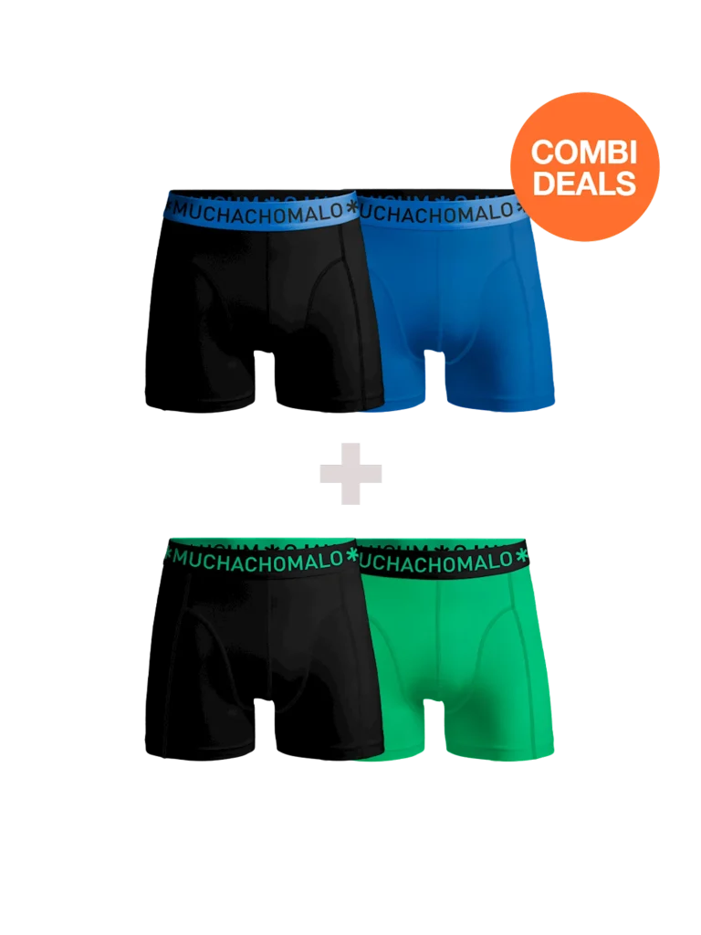 Muchachomalo Heren 2+2-pack boxershorts effen