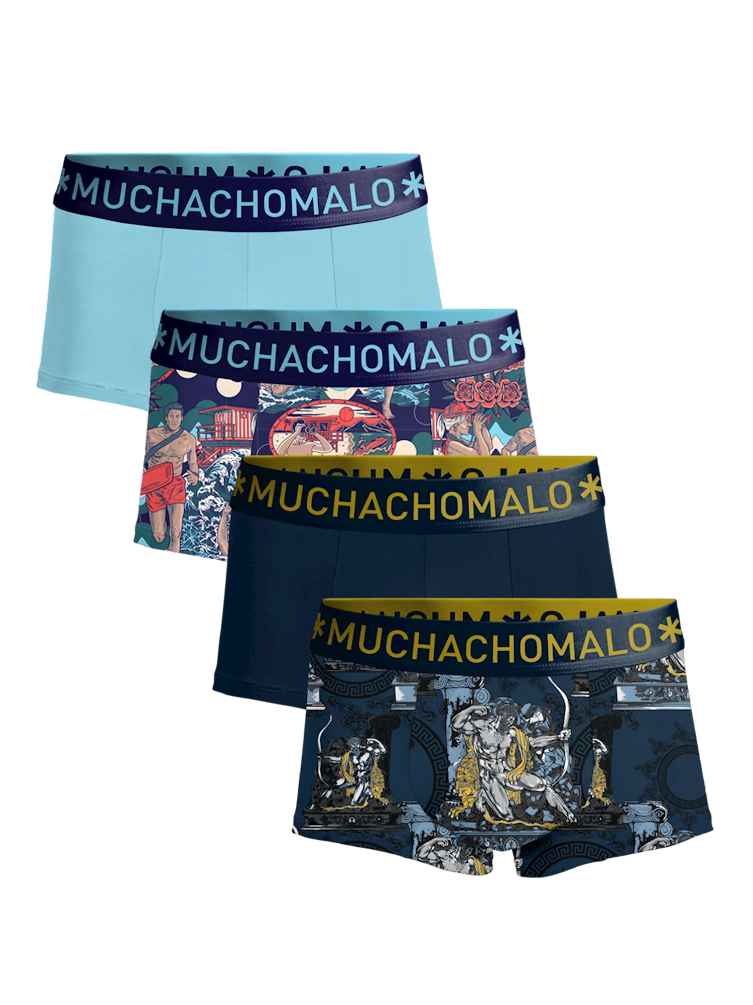 Muchachomalo Heren 4-pack trunks hercules baywatch