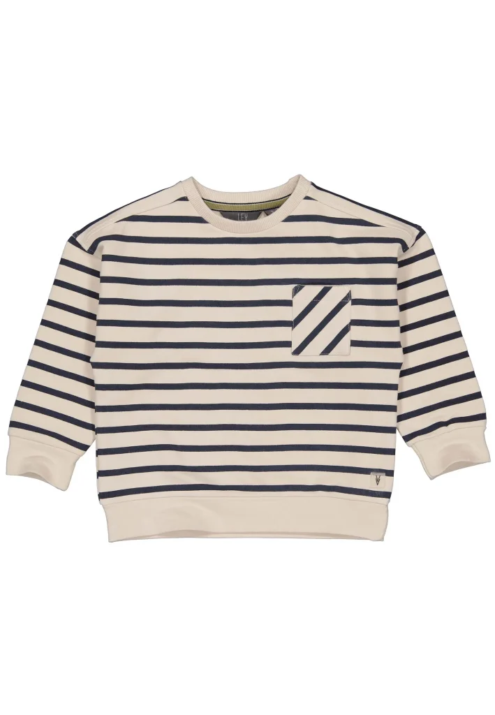 Quapi Jongens oversized sweater merijn aop stripe