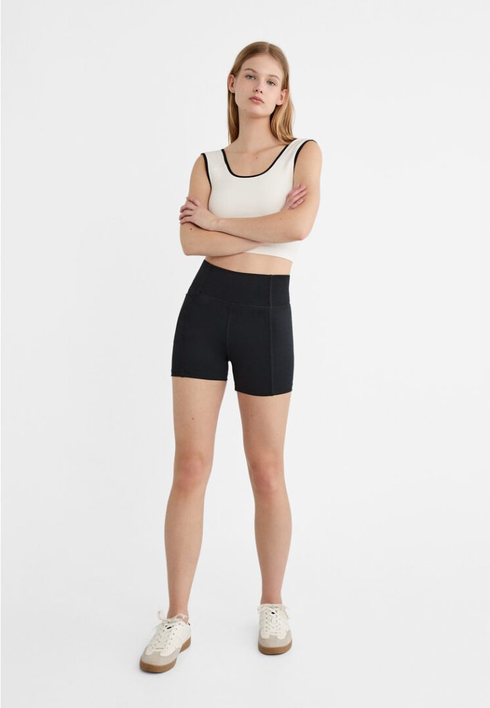 Stradivarius Sportieve hotpants  Zwart S