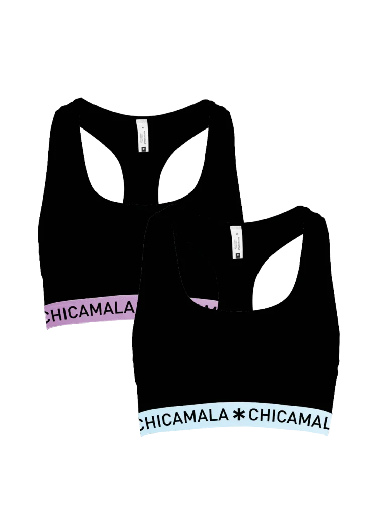 Muchachomalo Meisjes 2-pack racerback effen