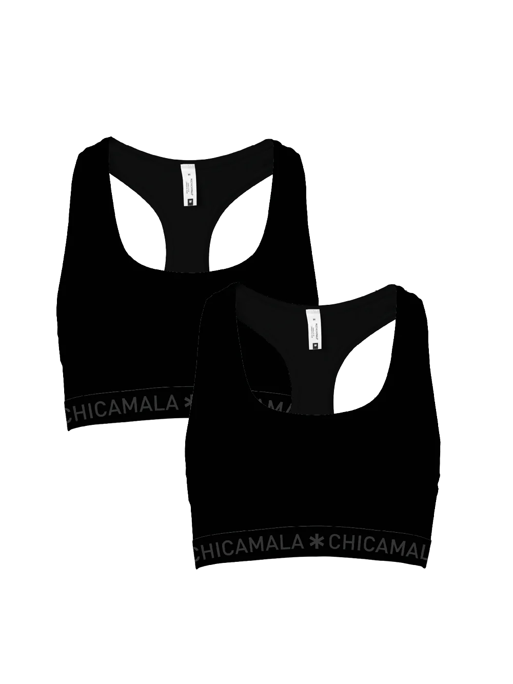 Muchachomalo Dames 2-pack racerback effen