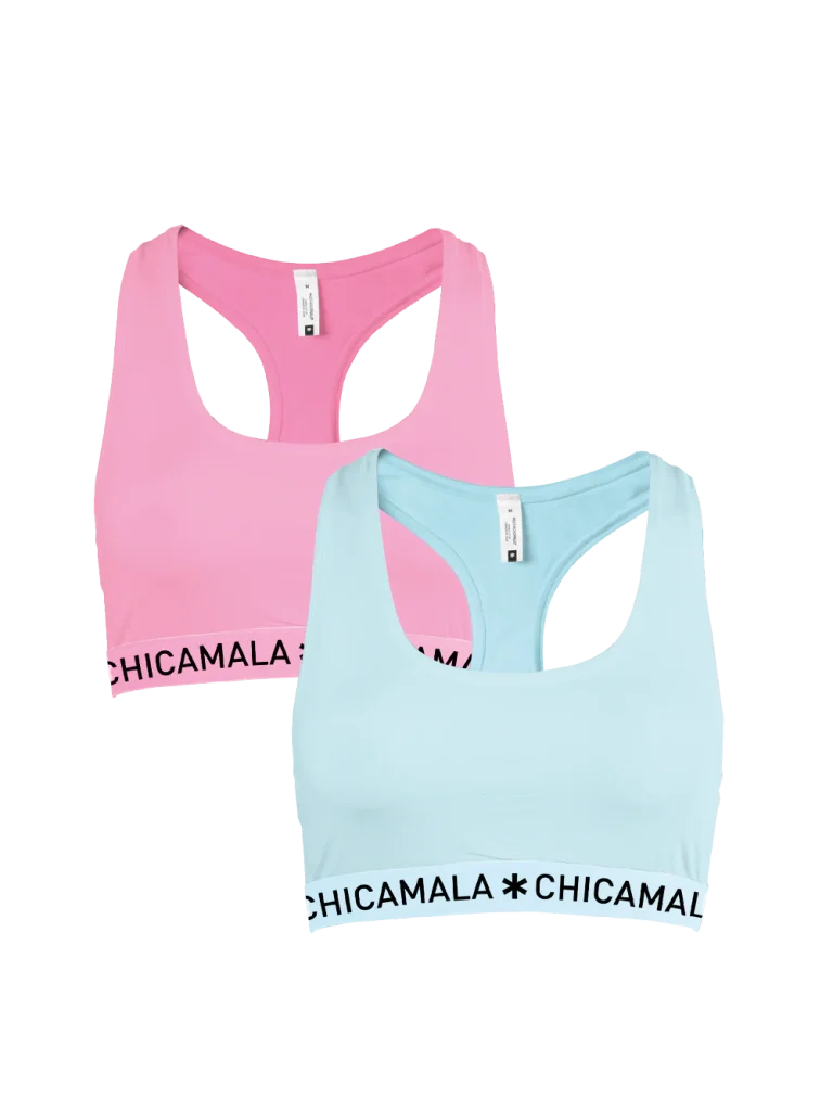 Muchachomalo Meisjes 2-pack racerback effen