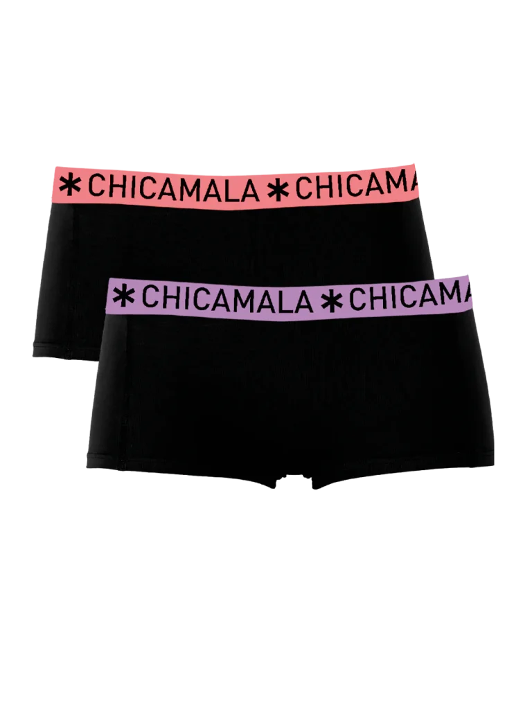 Muchachomalo Meisjes 2-pack boxershorts effen