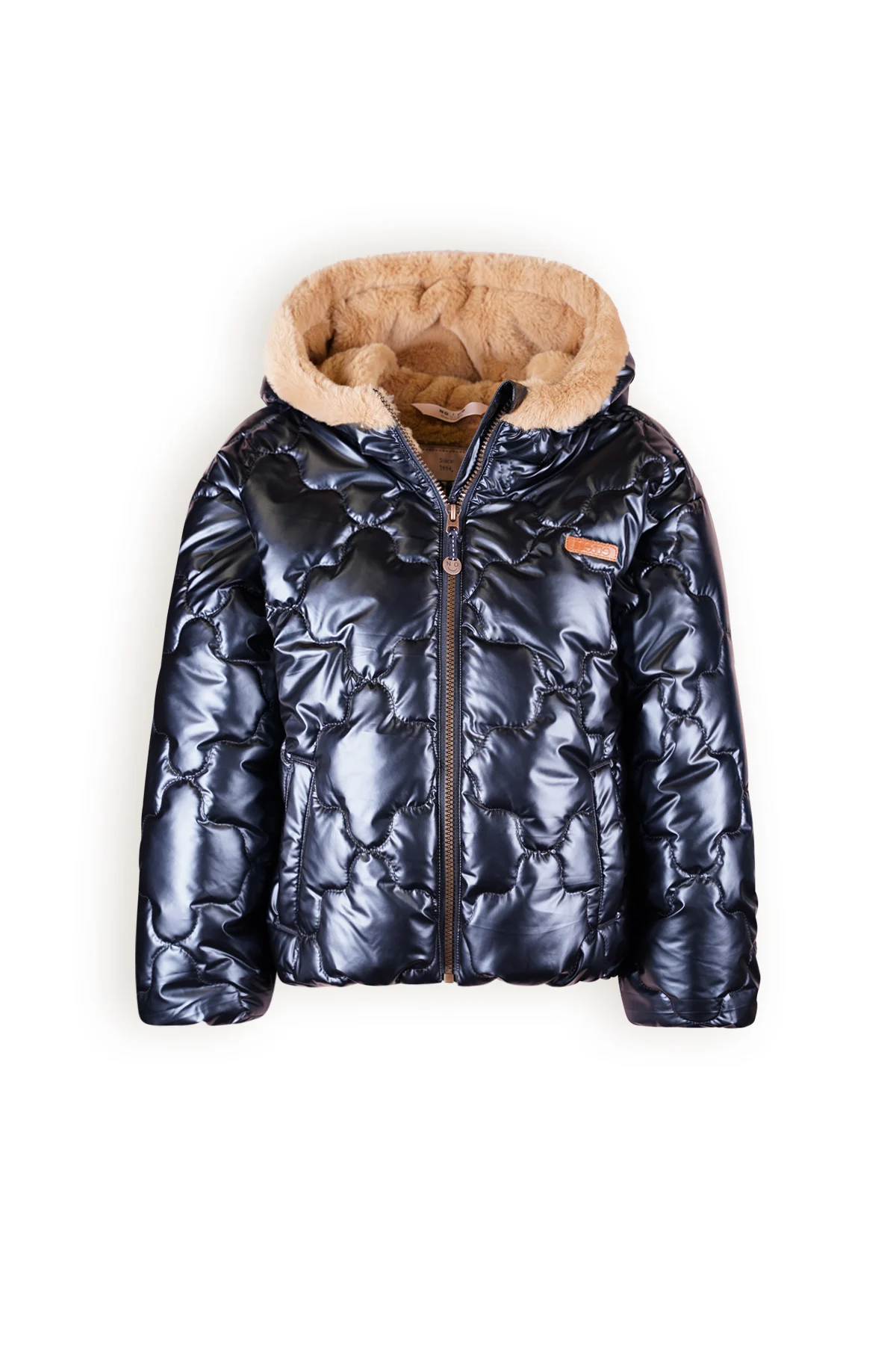 NoNo Meisjes winterjas met capuchon bee navy