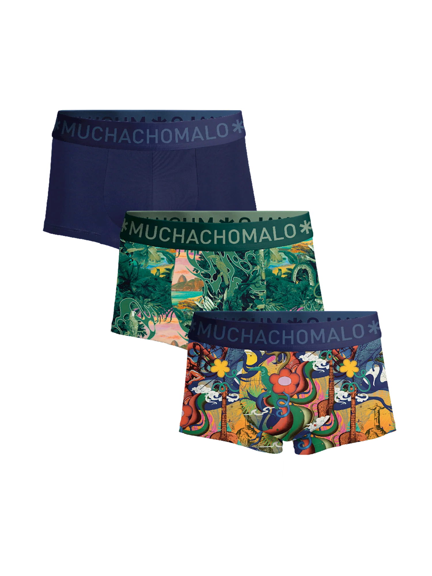 Muchachomalo Heren 3-pack trunks rio